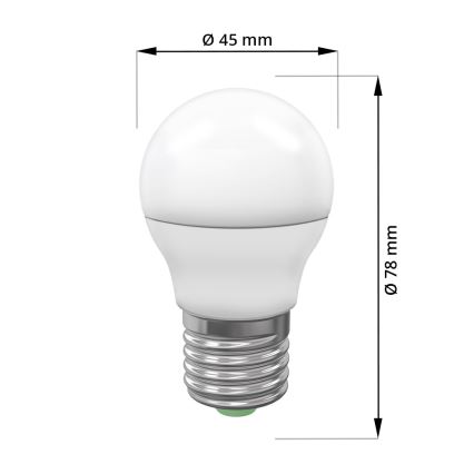 LED Žárovka ECOLINE G45 E27/7W/230V 3000K - Brilagi