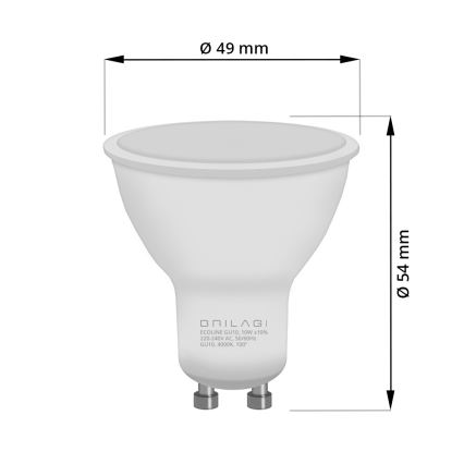 LED Žárovka ECOLINE GU10/10W/230V 4000K - Brilagi