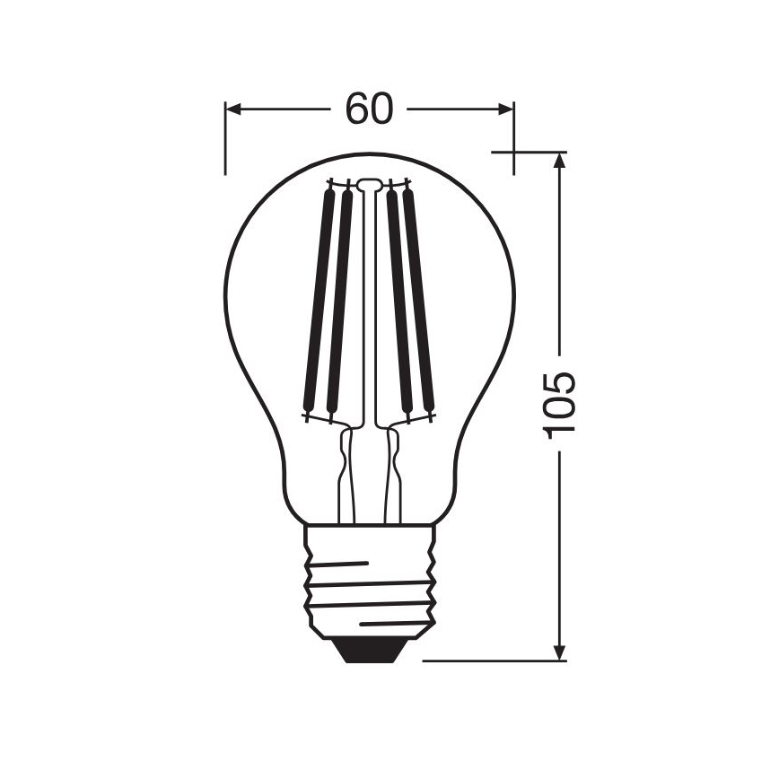 LED Žárovka FILAMENT A100 E27/11W/230V 2700K - Osram