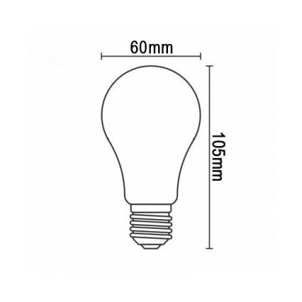 LED Žárovka FILAMENT A60 E27/12W/230V 330° 3000K