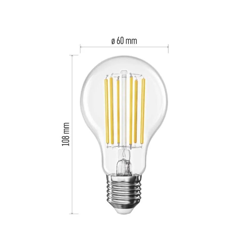LED Žárovka FILAMENT A60 E27/7,2W/230V 2700K