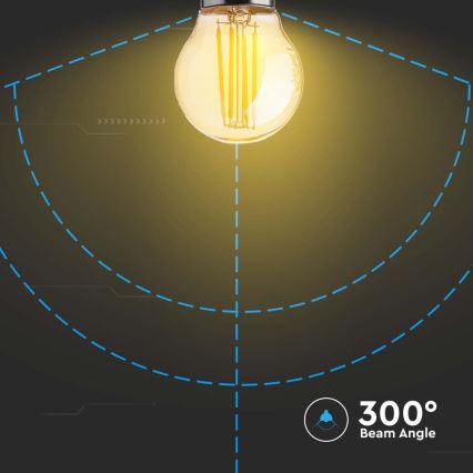 LED Žárovka FILAMENT AMBER G45 E27/4W/230V 2200K