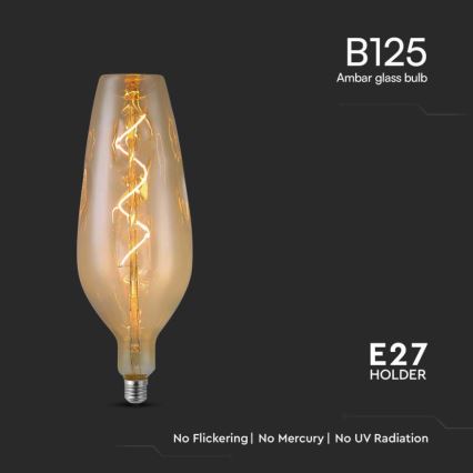 LED Žárovka FILAMENT B125 E27/4W/230V 2700K