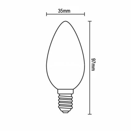 LED Žárovka FILAMENT C37 E14/6W/230V 4000K