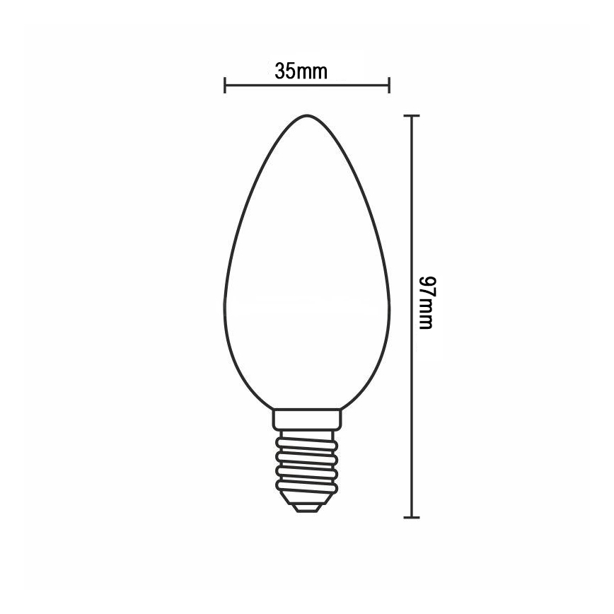 LED Žárovka FILAMENT C37 E14/6W/230V 4000K