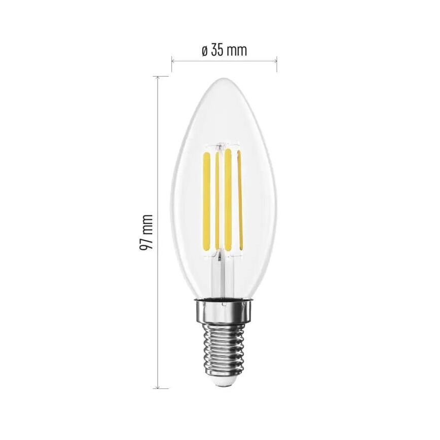 LED Žárovka FILAMENT E14/3,8W/230V 2700K Energetická třída A