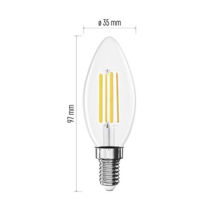 LED Žárovka FILAMENT E14/3,8W/230V 2700K