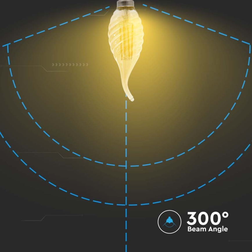 LED Žárovka FILAMENT E14/4W/230V 2200K