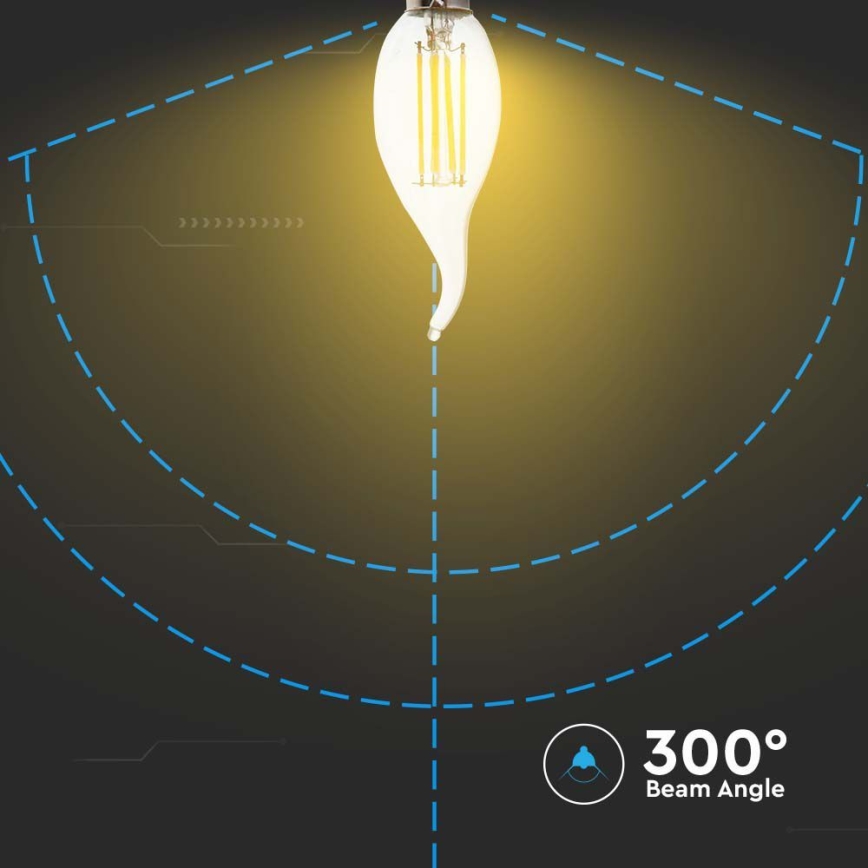 LED Žárovka FILAMENT E14/4W/230V 6500K