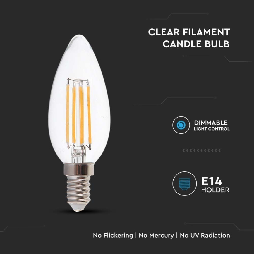 LED Žárovka FILAMENT E14/5,5W/230V 4000K