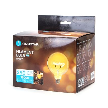 LED Žárovka FILAMENT E27/4W/230V 1800K happy - Aigostar