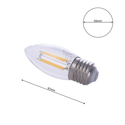 LED Žárovka FILAMENT E27/4W/230V 2700K