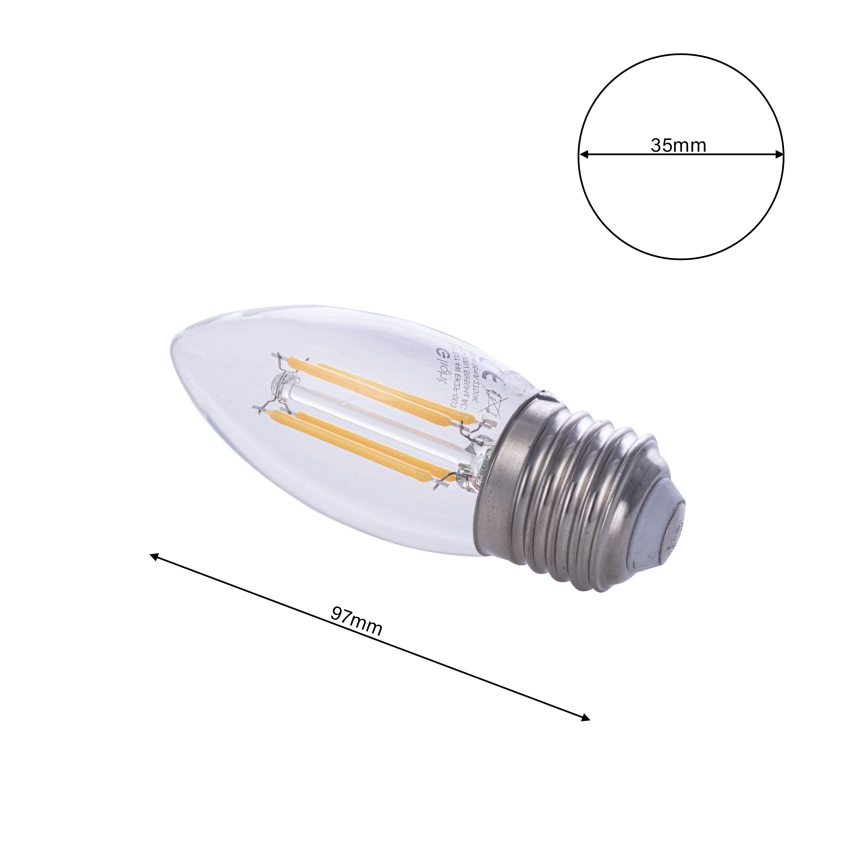 LED Žárovka FILAMENT E27/4W/230V 2700K