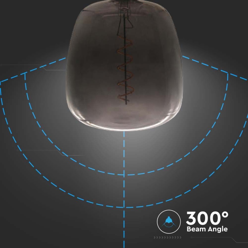 LED Žárovka FILAMENT E27/4W/230V černá