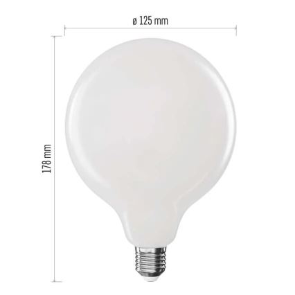 LED Žárovka FILAMENT G125 E27/18W/230V 2700K