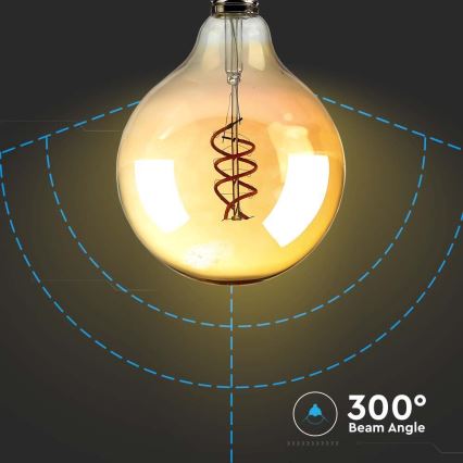 LED Žárovka FILAMENT G125 E27/6W/230V 1800K