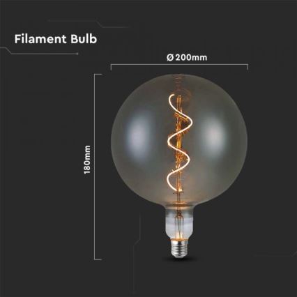 LED Žárovka FILAMENT G200 E27/4W/230V 2700K