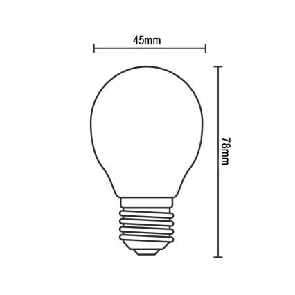 LED Žárovka FILAMENT G45 E14/6W/230V 3000K