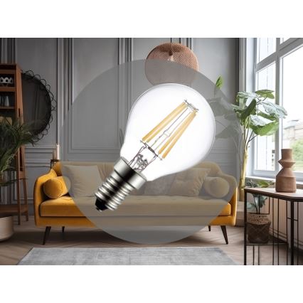 LED Žárovka FILAMENT G45 E14/6W/230V 4000K