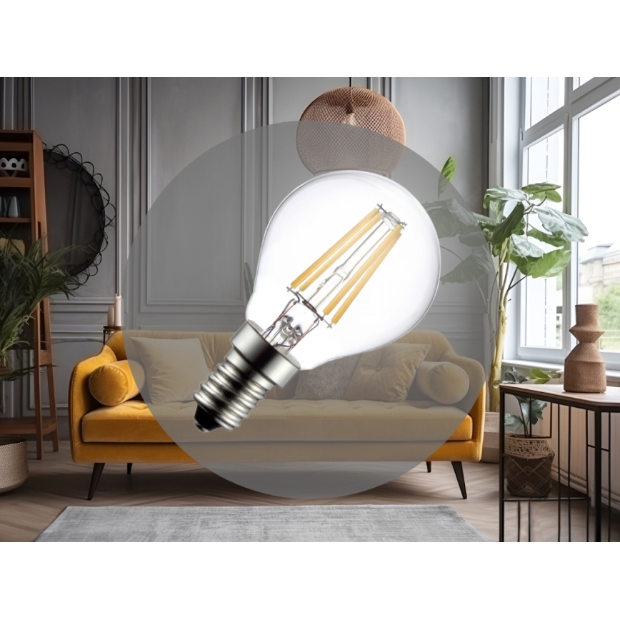 LED Žárovka FILAMENT G45 E14/6W/230V 4000K