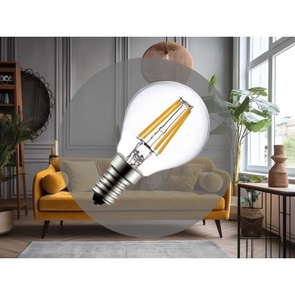 LED Žárovka FILAMENT G45 E14/6W/230V 4000K