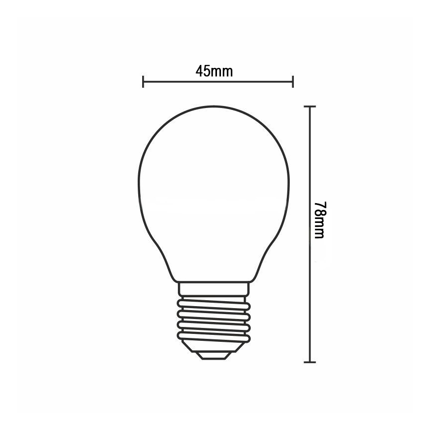 LED Žárovka FILAMENT G45 E14/6W/230V 4000K