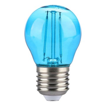 LED Žárovka FILAMENT G45 E27/2W/230V modrá