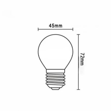 LED Žárovka FILAMENT G45 E27/4W/230V 4000K