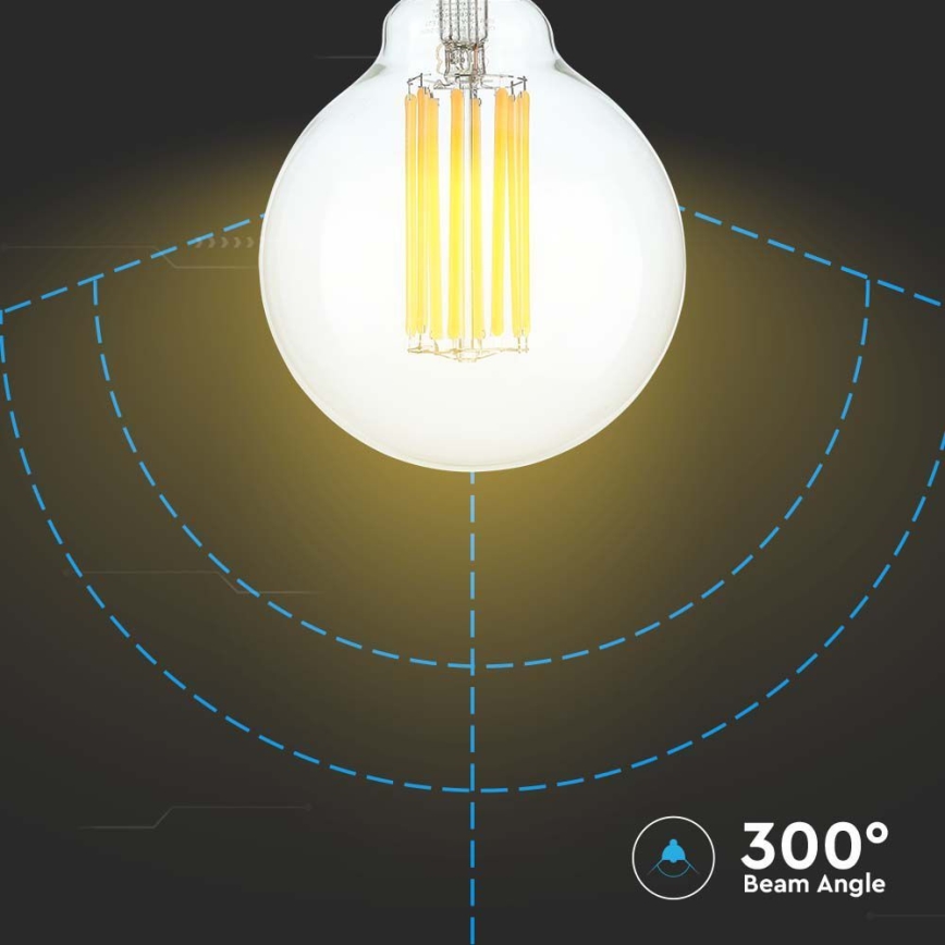 LED Žárovka FILAMENT G95 E27/6W/230V 3000K