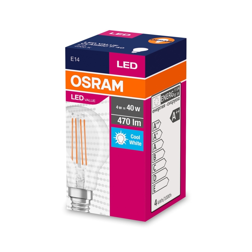 LED Žárovka FILAMENT P40 E14/4W/230V 4000K - Osram