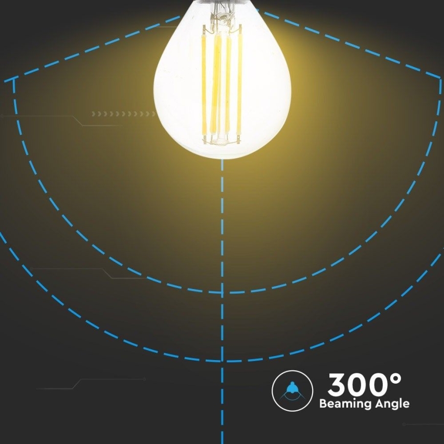 LED Žárovka FILAMENT P45 E14/6W/230V 2700K