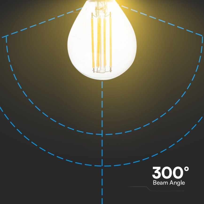 LED Žárovka FILAMENT P45 E14/6W/230V 4000K