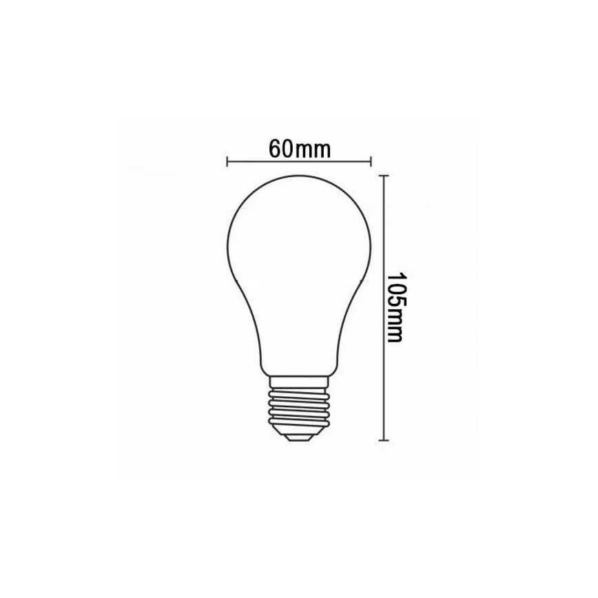 LED Žárovka FILAMENT SHAPE A60 E27/4W/230V 1800K žlutá