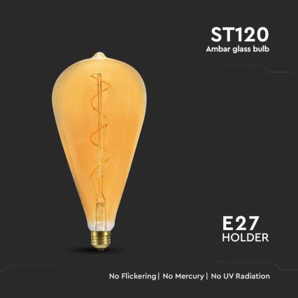 LED Žárovka FILAMENT ST120 E27/4W/230V 2700K