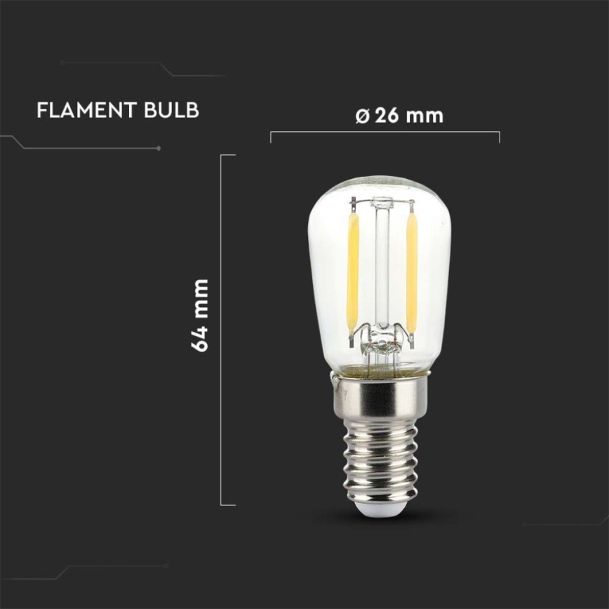 LED Žárovka FILAMENT ST26 E14/2W/230V 4000K
