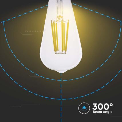 LED Žárovka FILAMENT ST64 E27/4W/230V 3000K