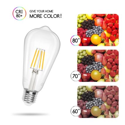 LED Žárovka FILAMENT ST64 E27/6W/230V 2700K - Aigostar