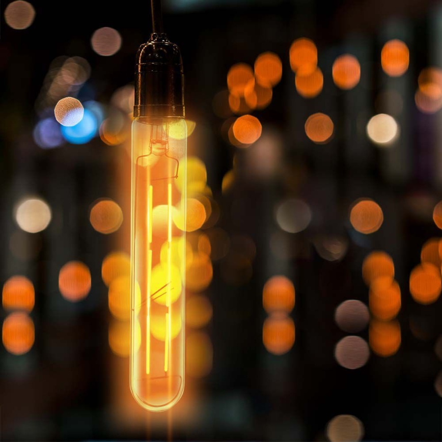 LED Žárovka FILAMENT T30 E27/6W/230V 2200K