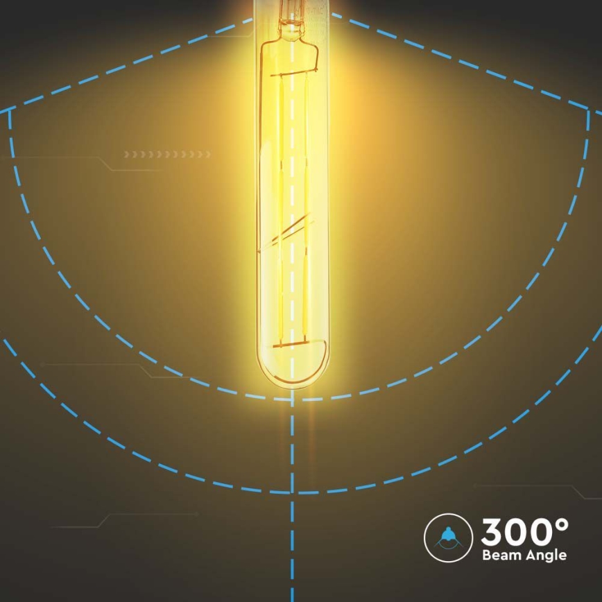 LED Žárovka FILAMENT T30 E27/6W/230V 2200K