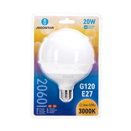LED Žárovka G120 E27/20W/230V 3000K - Aigostar