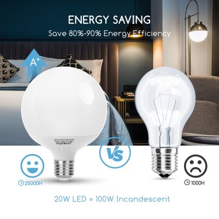 LED Žárovka G120 E27/20W/230V 6500K - Aigostar