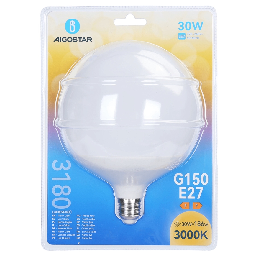 LED Žárovka G150 E27/30W/230V 3000K - Aigostar