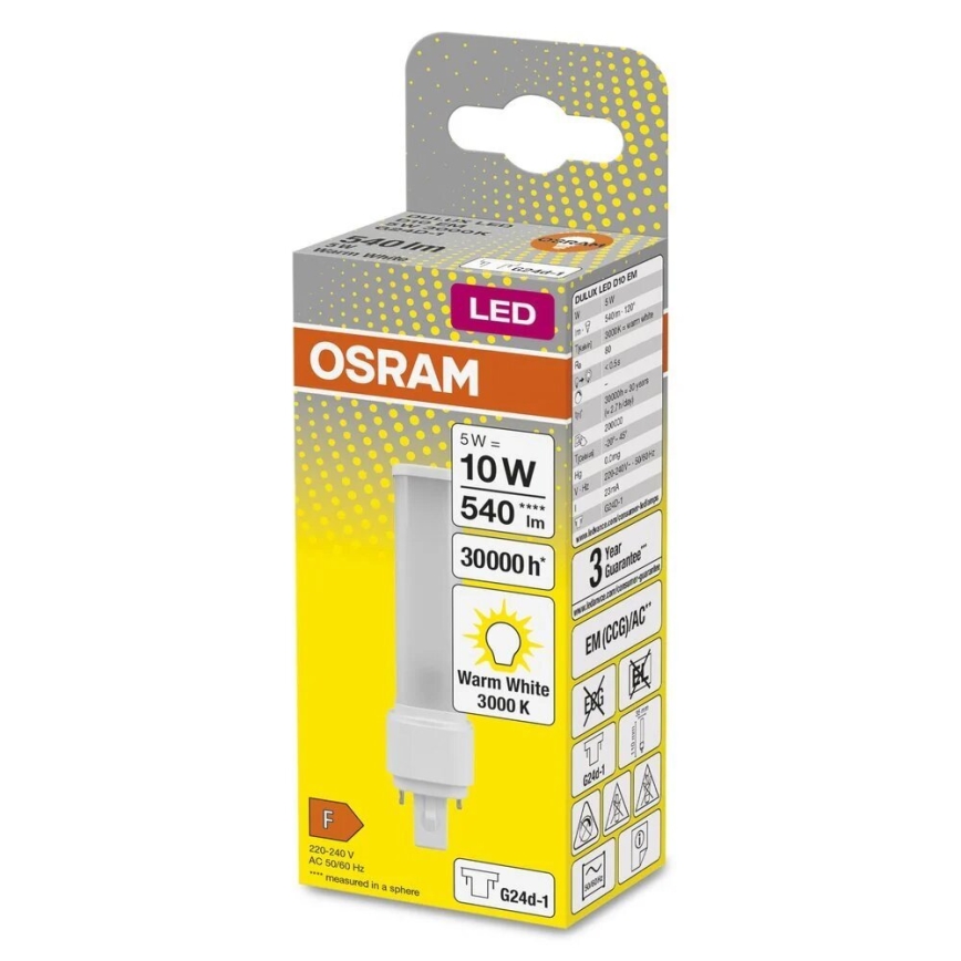LED Žárovka G24d-1/5W/230V 3000K - Osram