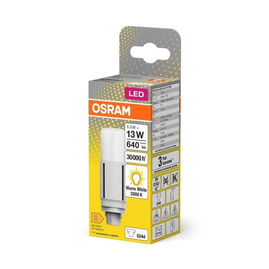 LED Žárovka G24d/5,5W/230V 3000K - Osram