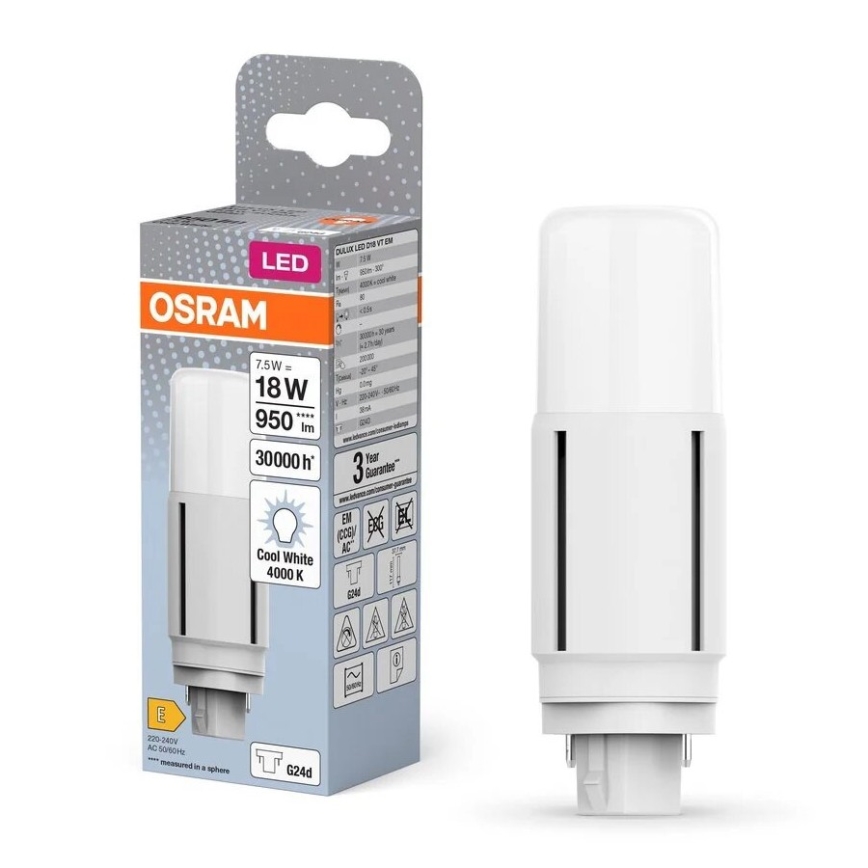 LED Žárovka G24d/7,5W/230V 4000K - Osram
