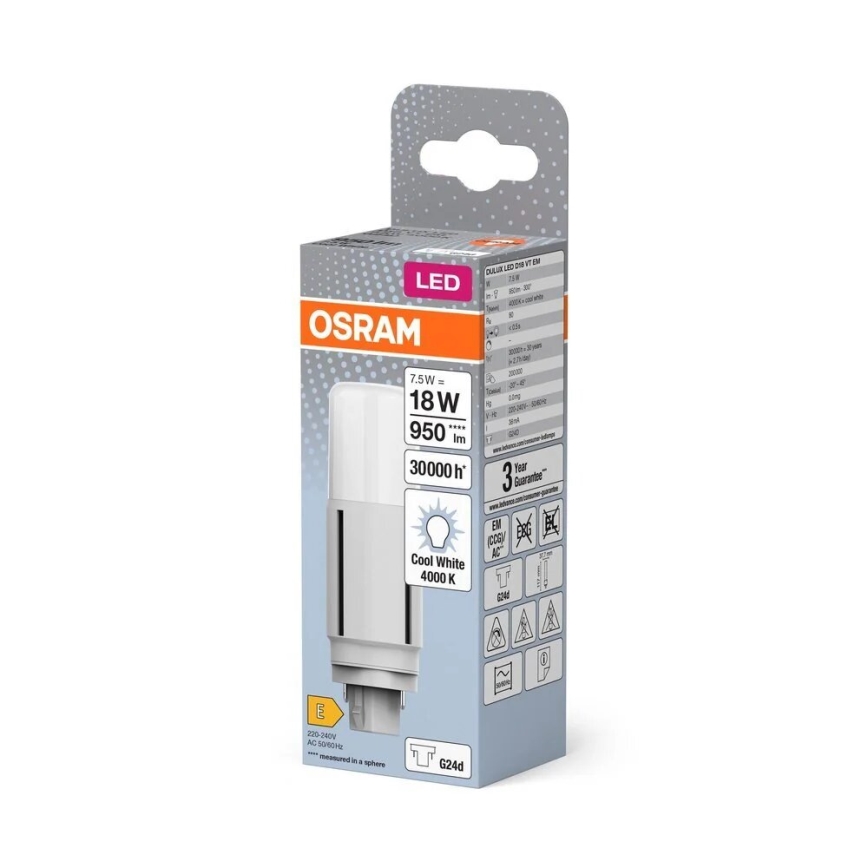 LED Žárovka G24d/7,5W/230V 4000K - Osram