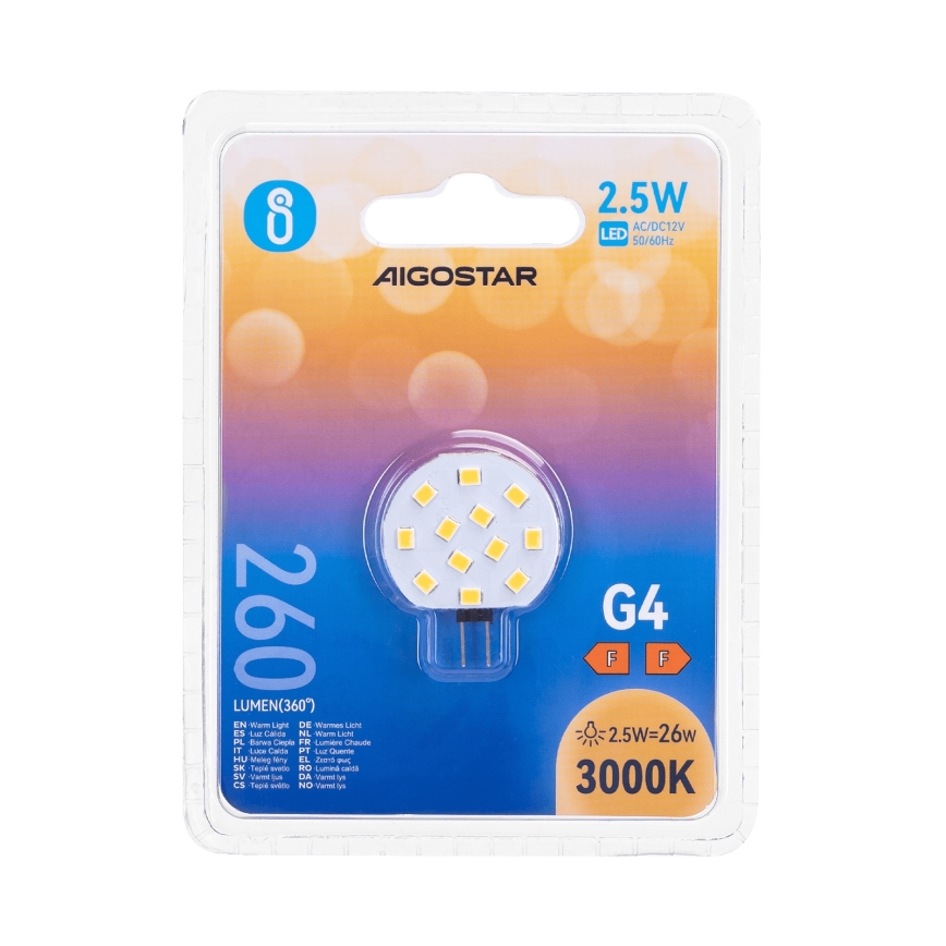 LED Žárovka G4/2,5W/12V 3000K - Aigostar
