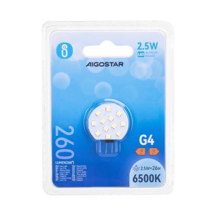 LED Žárovka G4/2,5W/12V 6500K - Aigostar