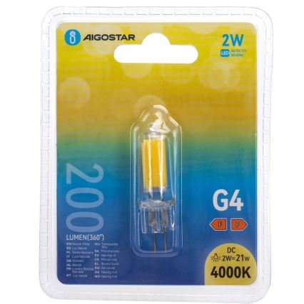 LED Žárovka G4/2W/12V 4000K - Aigostar