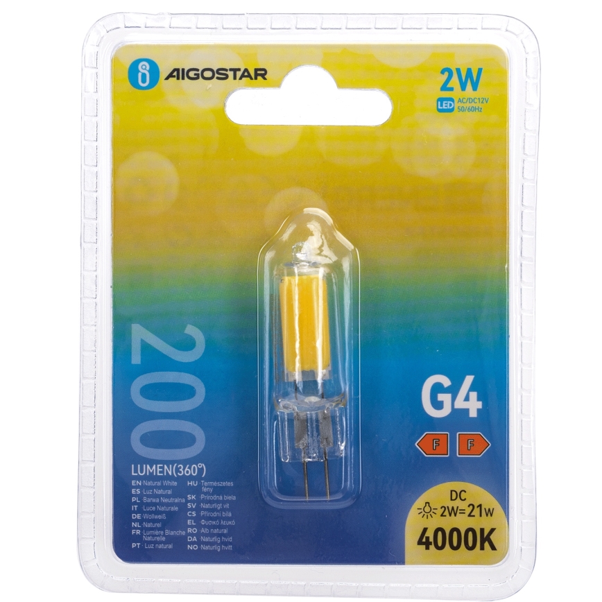 LED Žárovka G4/2W/12V 4000K - Aigostar